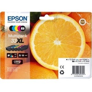 Epson 33XL Oranges Claria Premium Ink Cartridge High Yield CMYKPhoto - Image 6