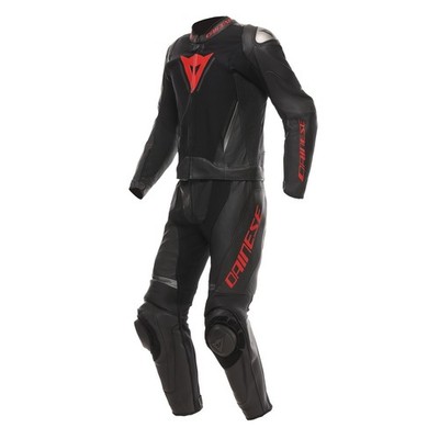 Dainese Demon Sprint 2-Teiler Lederkombi schwarz/schwarz/rot 52 Motorrad