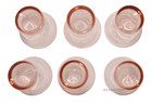 Fostoria Fairfax Pink/ Rose Set of 6 Juice Liners for June & Versailles Icers — photo 3