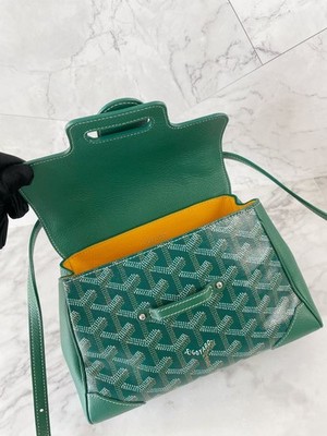 Goyard Saigon Mini Crossbody Bag with Wooden Handle & Detachable