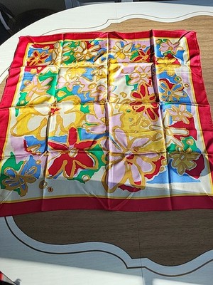 Vintage Andre Claude Canova Silk Scarf Georges Duboeuf  26x26