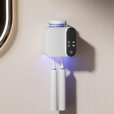 Wall Mounted Toothbrush Holder,Toothbrush Holders with Drying and Cleaning,Wa...