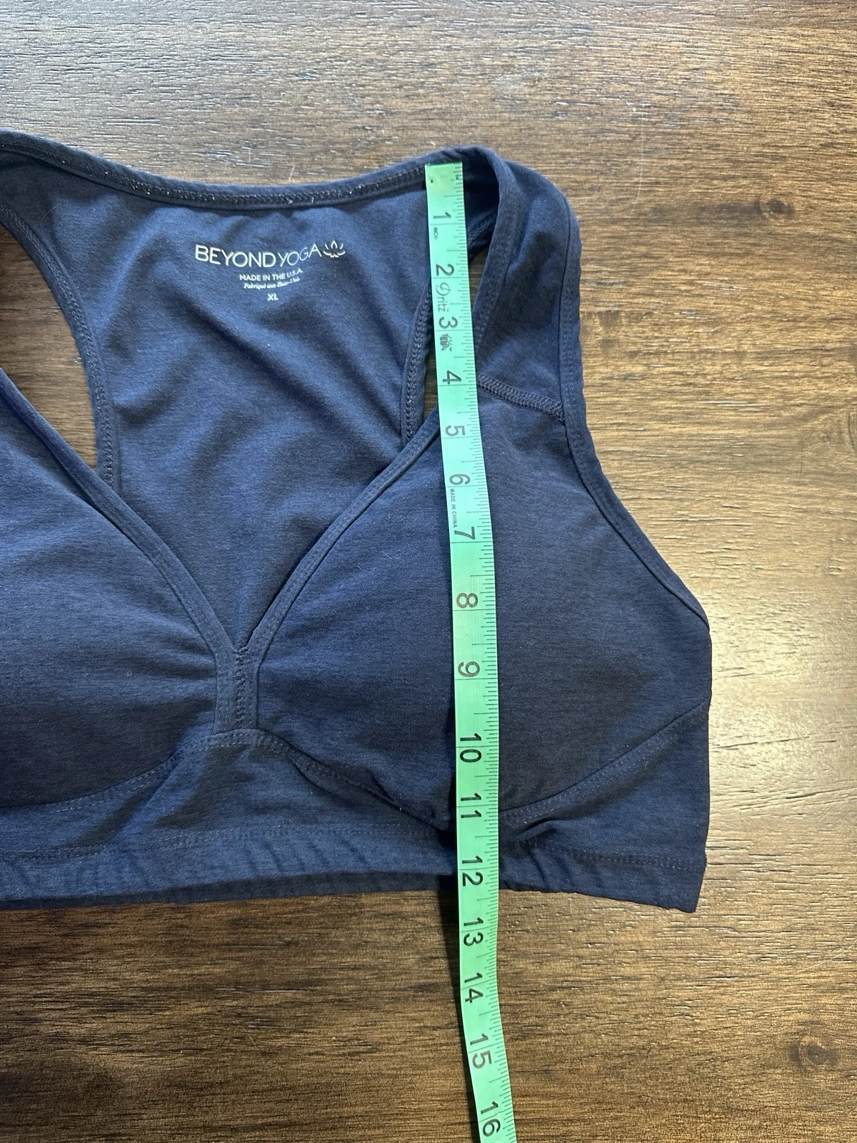 beyond-yoga spacedye lift your spirits heathered navy tank-bra