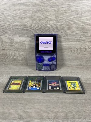 Gameboy Color GBC Custom With OLED Screen USB C and Purple Shell -  Plus 4 Games