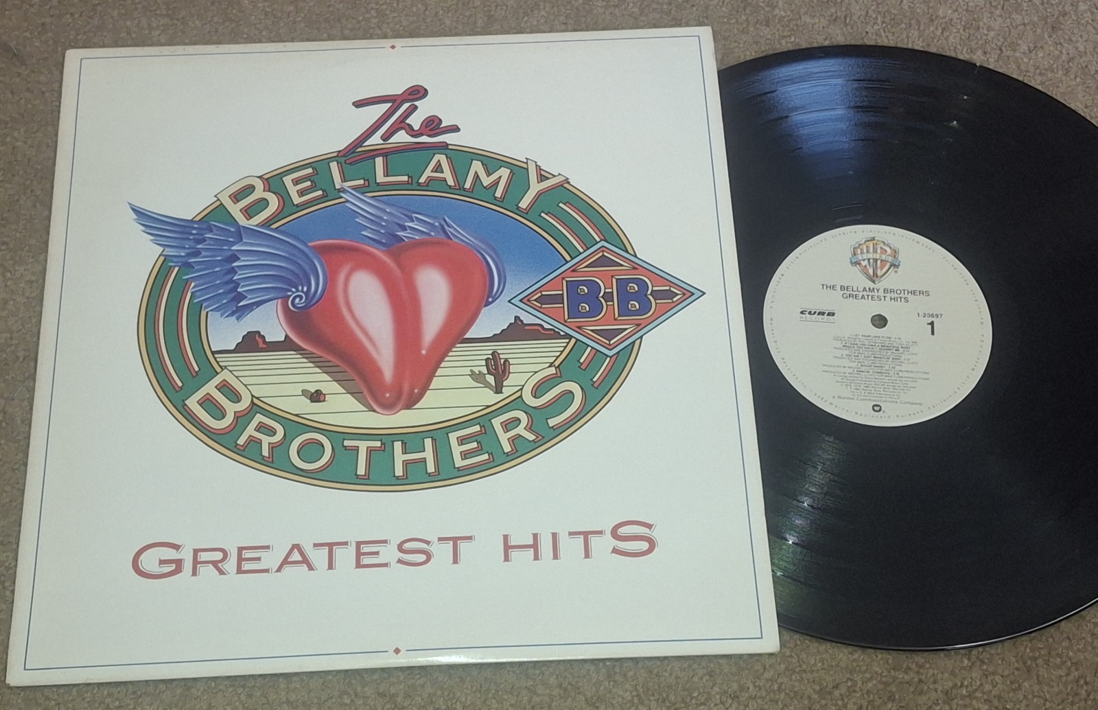 THE BELLAMY BROTHER GREATEST HITS LP 1982 WB CURD 26397.  NM VINYL