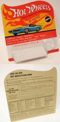 Hot Wheels BP Redline Card w/ mail Away on Back plus plastic blister and insert