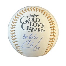 Christian Walker Signed Gold Glove Award Baseball “3x GG” Inscription JSA COA