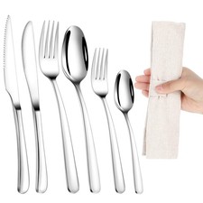 6 PCS Weighted Utensils For Hand Tremors Parkinsons Patients Silver Cutlery