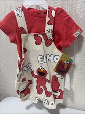 Sesame Street Elmo 2 Piece Short Outfit Size 3-6 M