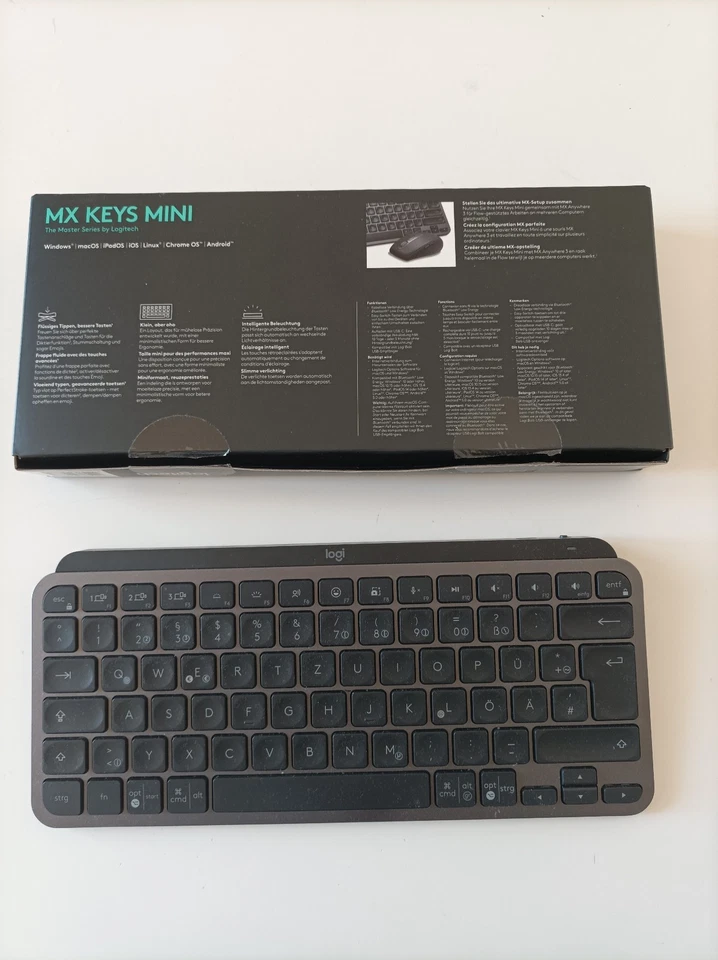 LOGITECH MX Keys Mini, Kompakt, Kabellos, Tastatur, Sonstiges, kabellos, Graphit - Bild 4 von 4