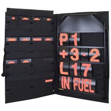 B-G Racing Large Pit Board Kit - Race / Racing - Black Frame / Orange Numbers