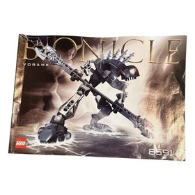 VTG LEGO BIONICLE Rahkshi Vorahk Black Gray 8591 Canister Complete DAMAGED Book 