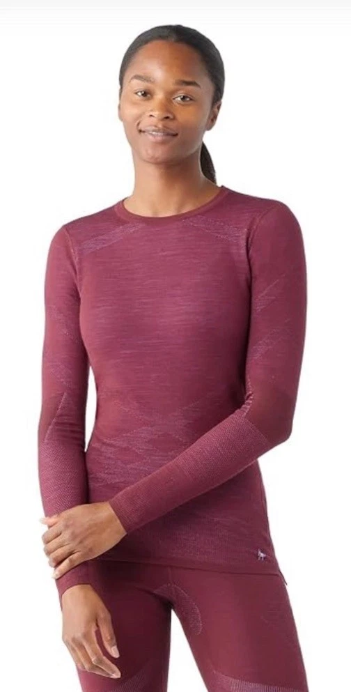 $130 Smartwool Women's Intraknit Base Layer Crew Top -Black Cherry- Medium- New
Opens in a new windo
