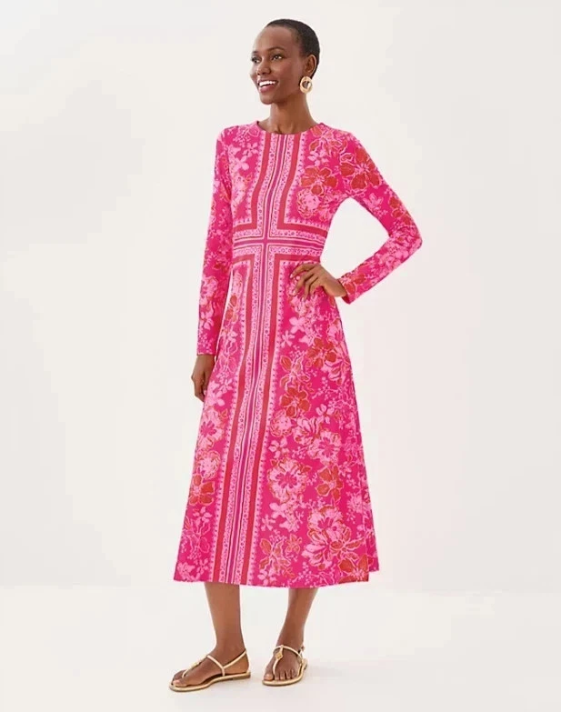 Nuevo con etiquetas Vestido Lilly Pulitzer UPF 50+ Zelena ChillyLilly Sun Shell Rosa Grande TODAS LAS TALLAS. Foto 2 de 4