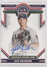2022 Panini USA Baseball Stars & Stripes Blue Ink 239/349 Jack Washburn Auto v1x