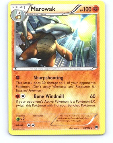 Marowak 78/162 Rare BREAKthrough Pokemon Near Mint