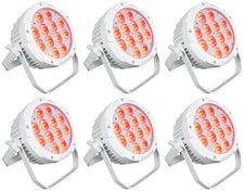 6 Rockville WET PAR PRO White Indoor/Outdoor Wash Up Lights Restaurant Stage