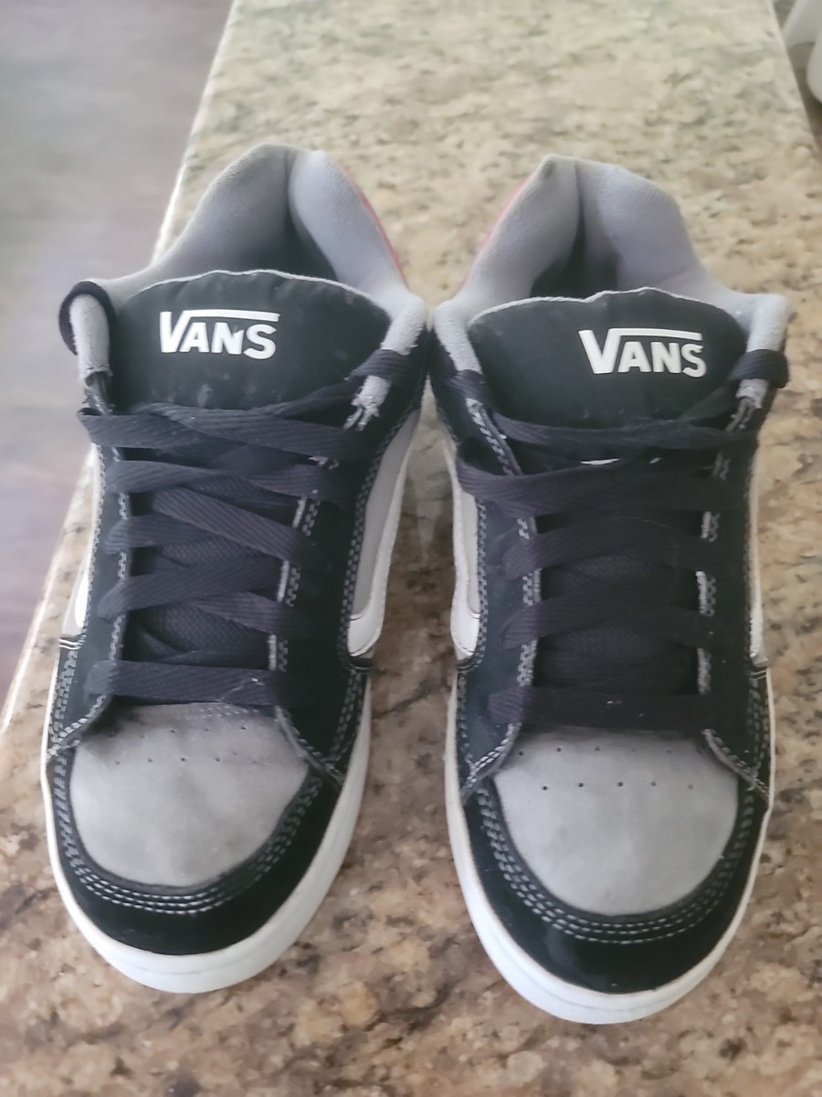 VTG VANS - Men's Black/White/Red/Grey Checkered Whip 2 Skate Shoes