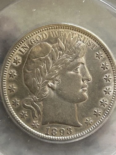 1893 s barber half dollar Anacs AU55