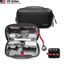 tomtoc Electronic Organizer Accessory Pouch for MacBook Charger, M, Black