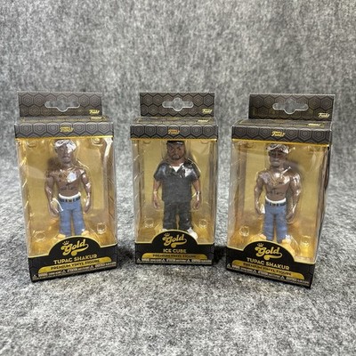 Funko Gold Premium Lot of  3 Series 1 Vinyl Figures 2-Tupac & 1-Ice Cube