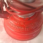 Vintage Red Miniature Kerosene Lamp 7 1/2" Tall — photo 4