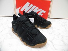 NIKE Air More Uptempo Low Black Gum Medium Brown FZ3055-003 US 9 with Box