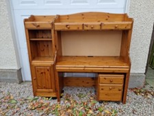 Ducal Pine-Effect Desk with Storage Unit, Under Desk Drawers,  Pull-Out Drawer