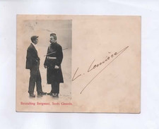 Court Card: Recruiting sergeant, scots guards. 1899 postmark.