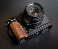 Ebony Walnut Wood Camera L Grip Holder For Fujifilm Fuji GFX 50R Handmade Handle