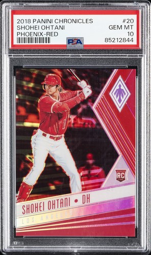 2018 PANINI CHRONICLES PHOENIX RED #20 SHOHEI OHTANI ROOKIE RC 83/99 PSA 10