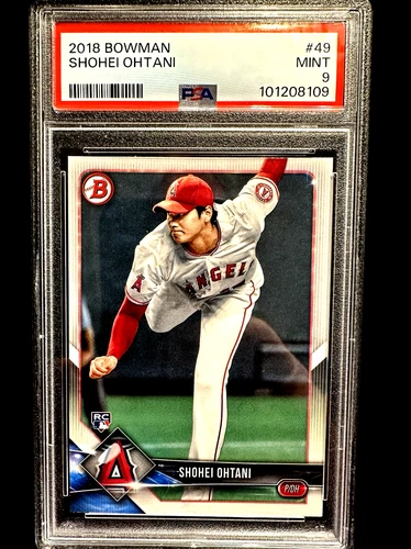 SHOHEI OHTANI 2018 BOWMAN #49 RC PSA 9 MINT SUPER STAR ANGELS/DODGERS SUPER HOT!