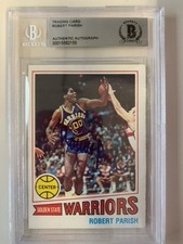 Robert Parish Rookie Auto BGS Authentic 1977-78 Topps Basketball #111 RC