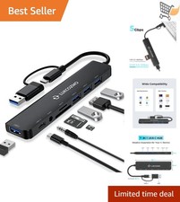 USB C Docking Station 8-in-1 Hub HDMI Ethernet 100W PD for Laptops Black