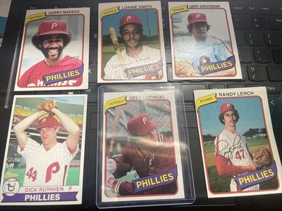 1980 Topps Philadelphia Phillies Karten Lot 6 (1979-1980)