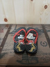 disney parks minnie mouse black and red flip flop sandals size 6