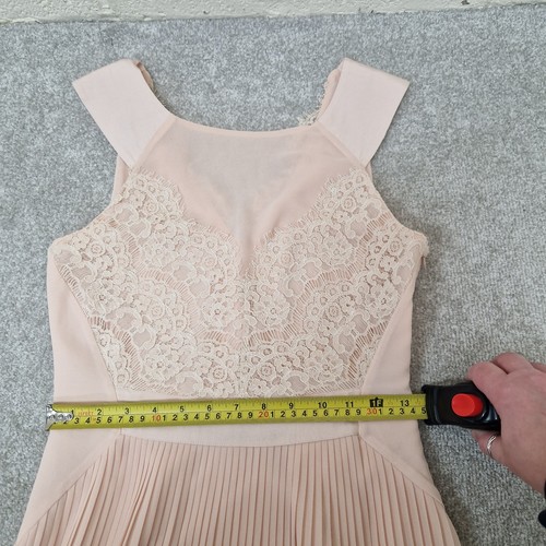 Ted Baker Maxi Dress Size 1 UK 8 Pleated Lace Prom Bridesmaid Wedding Long - Picture 10 of 15