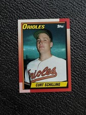 Topps 1990 Curt Schilling #97 Balt. Orioles Vintage Rookie (RC) Baseball Card