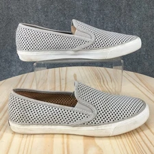 Sperry Top Sider Shoes Womens 8.5 M Seaside Perforated Slip On Gray Low STS95717