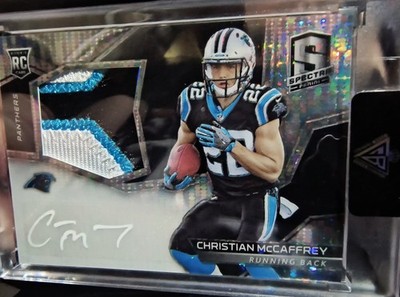 2017 Panini Spectra - Rookie Patch Auto Christian McCaffrey Neon Black Light /10