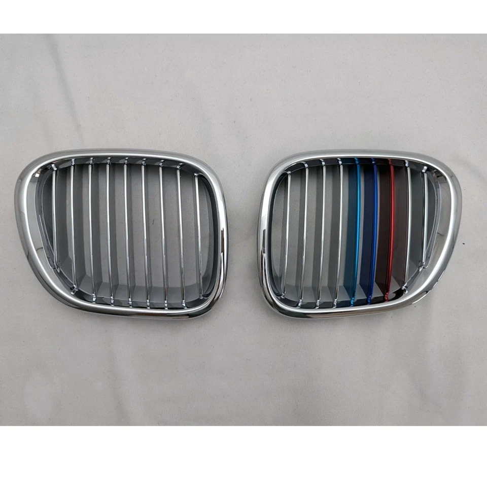 Front Grille Chrome & Silver M-Color Fits BMW Z3 1996-2002 Convertible Coupe Foto 3 de 4
