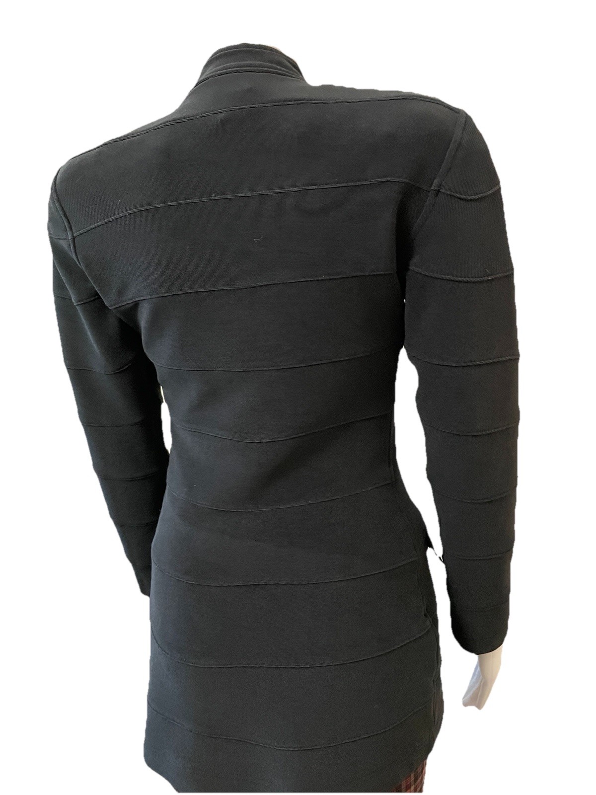 Black Structured Strech Jacket AndSmall-Gold Rhin… - image 3