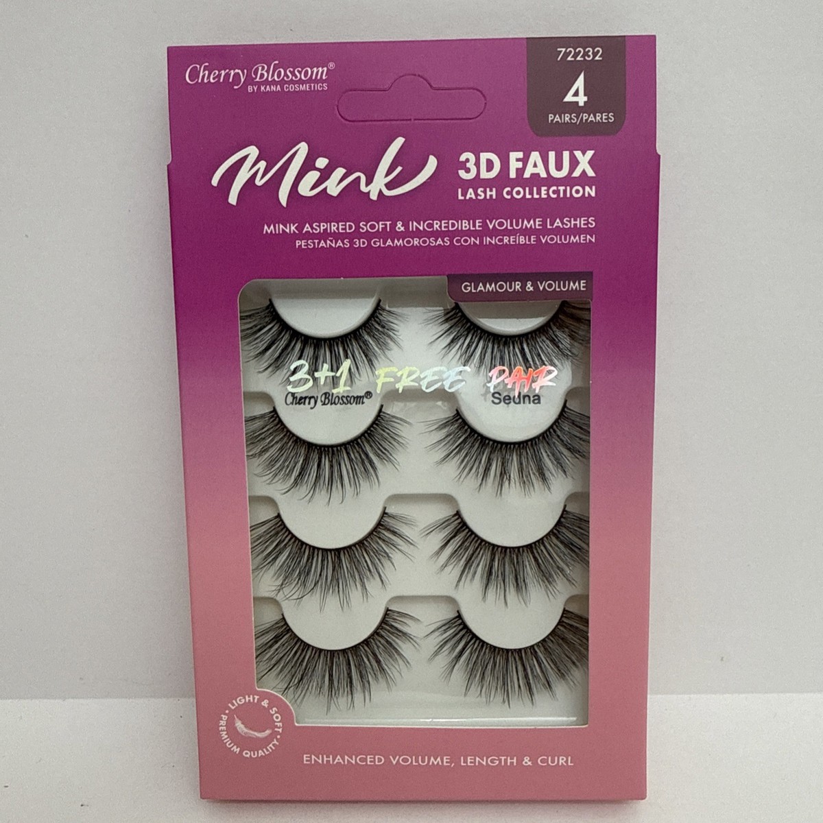 BEAUTY #21, #26, #27 3冊セット Cherry Blossom Faux Mink 3D Lash Collection 4 Pairs #72232 Sedna