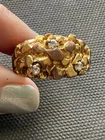 Vintage Gold-Tone Nugget Ring Size 15 Estate Costume Jewelry