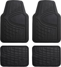 FH Group Automotive Floor Mats - Heavy-Duty Rubber Floor Mats for Cars, Universa