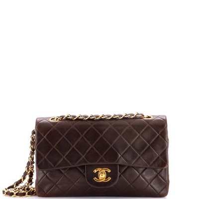 Chanel Vintage Classic Double Flap Bag Quilted Lambskin Small