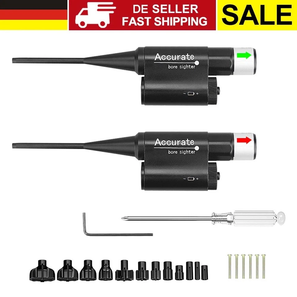 Einschießhilfe Schussprüfer Rot grün Bore Sight kit Neues Upgrade DE Stock