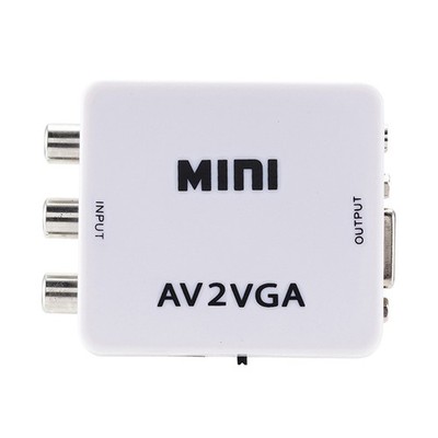AV RCA To VGA Video Adapter HD 1080P TV Converter Switch H1