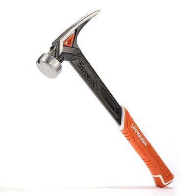 11oz Titanium Framing Hammer Straight Rip Claw with Smooth Face, Magnetic Nai...