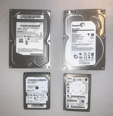 Mixed Bundle of 3.5 & 2.5 Inch HDD 3TB Seagate 1.5TB 640GB Samsung 160GB Fujitsu